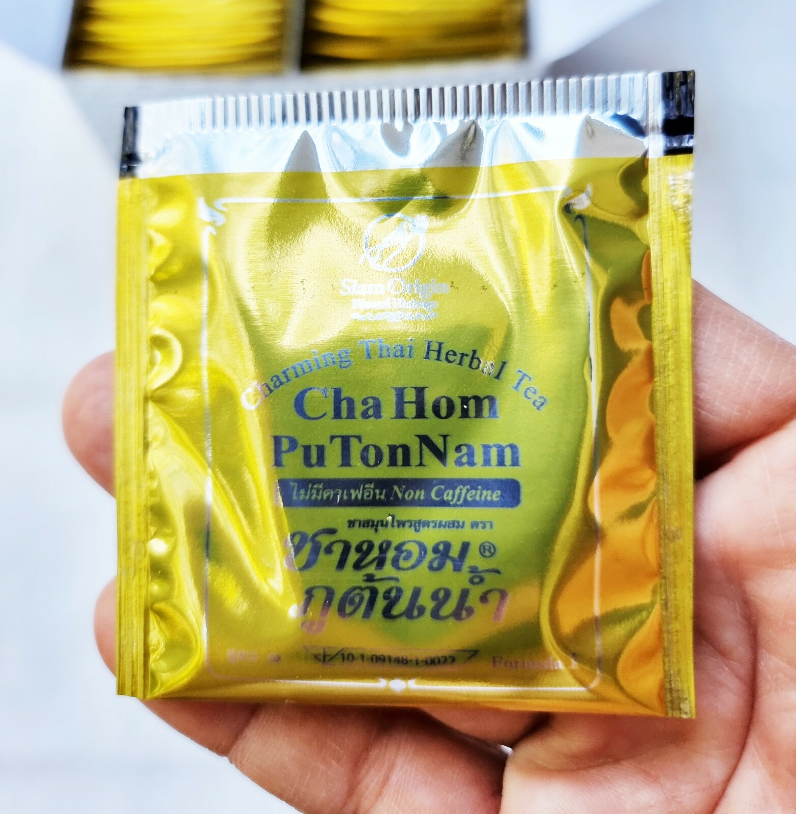 CHAHOM PuTonNam Thai Herbal Tea Non-Caffeine Formula1 2grams/50 tea bags