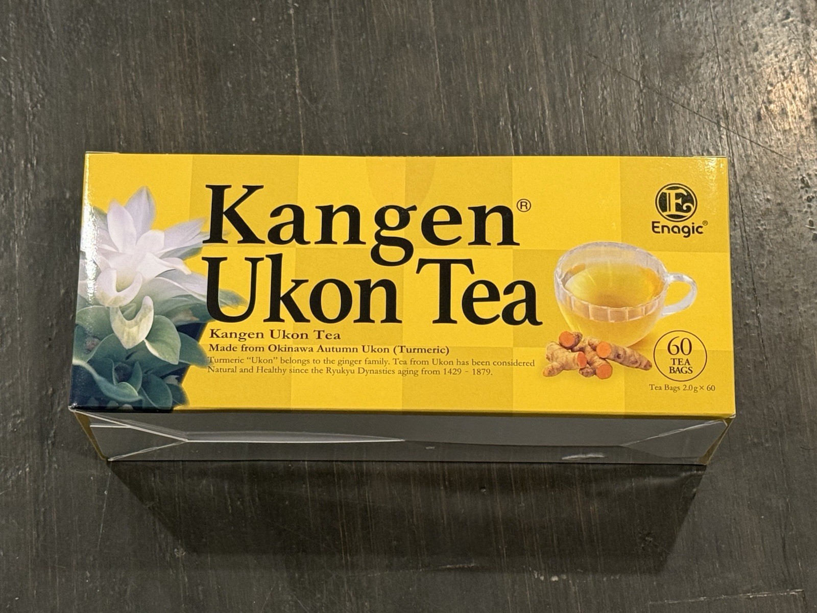 Enagic Kangen Ukon Turmeric Tea 60 Bags, Organic, Sealed