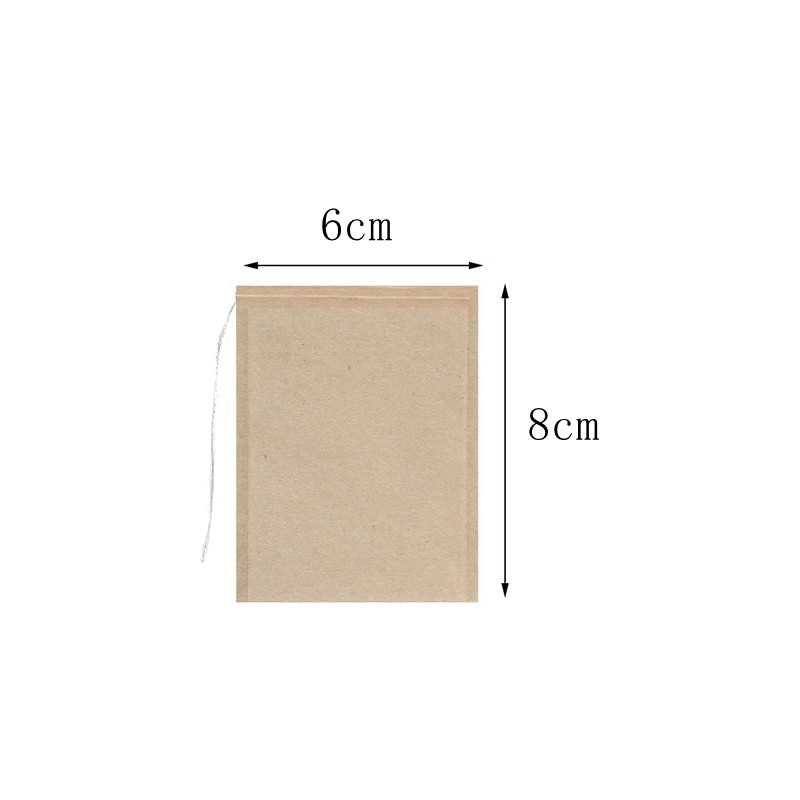 100Pcs Teabags Biodegradable Paper Tea Bag Drawstring Eco-Friendly Filter Empty