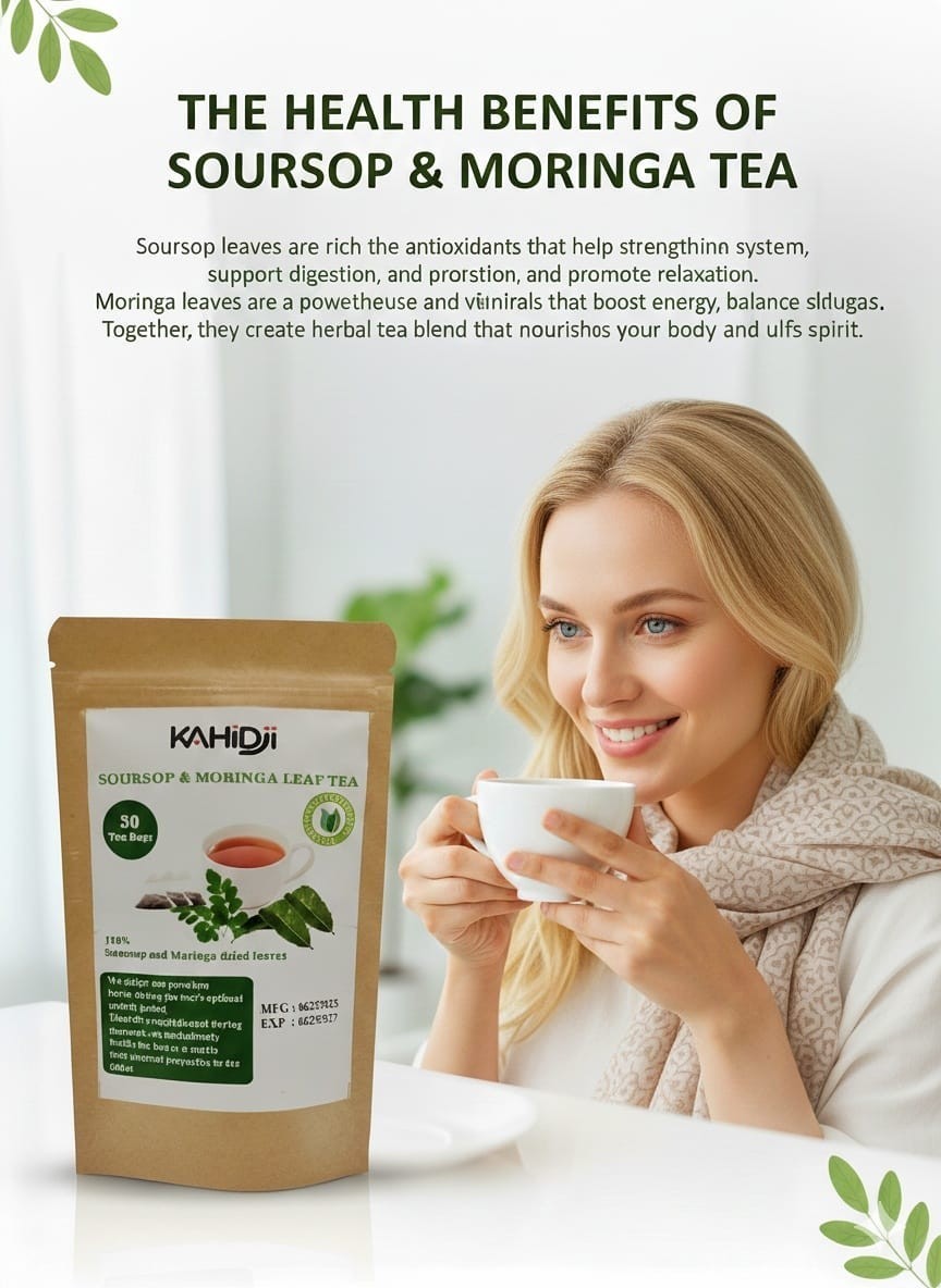 Organic Soursop & Moringa 100% Pure Leaves Tea 30 bags