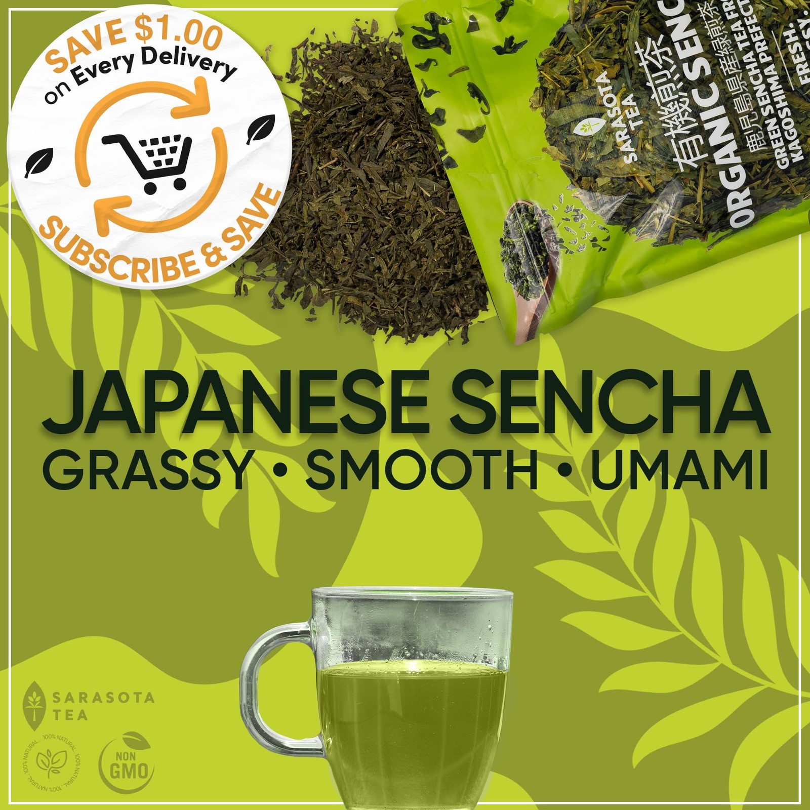 Organic Japanese Sencha Green Tea Loose Leaf | Premium Green Tea from Kagoshi…