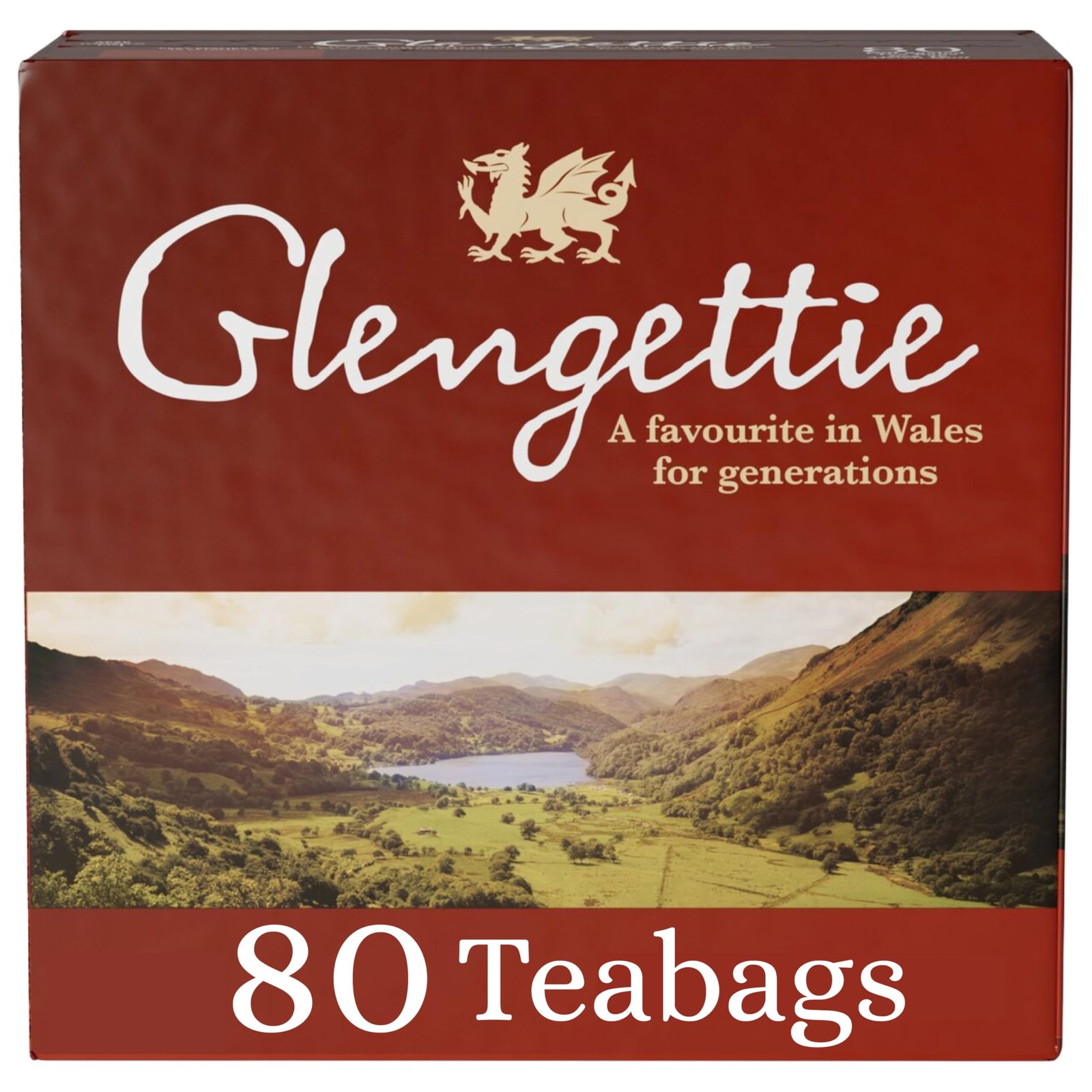 Glengettie Foil Tea Bags 80 Count Box 250g
