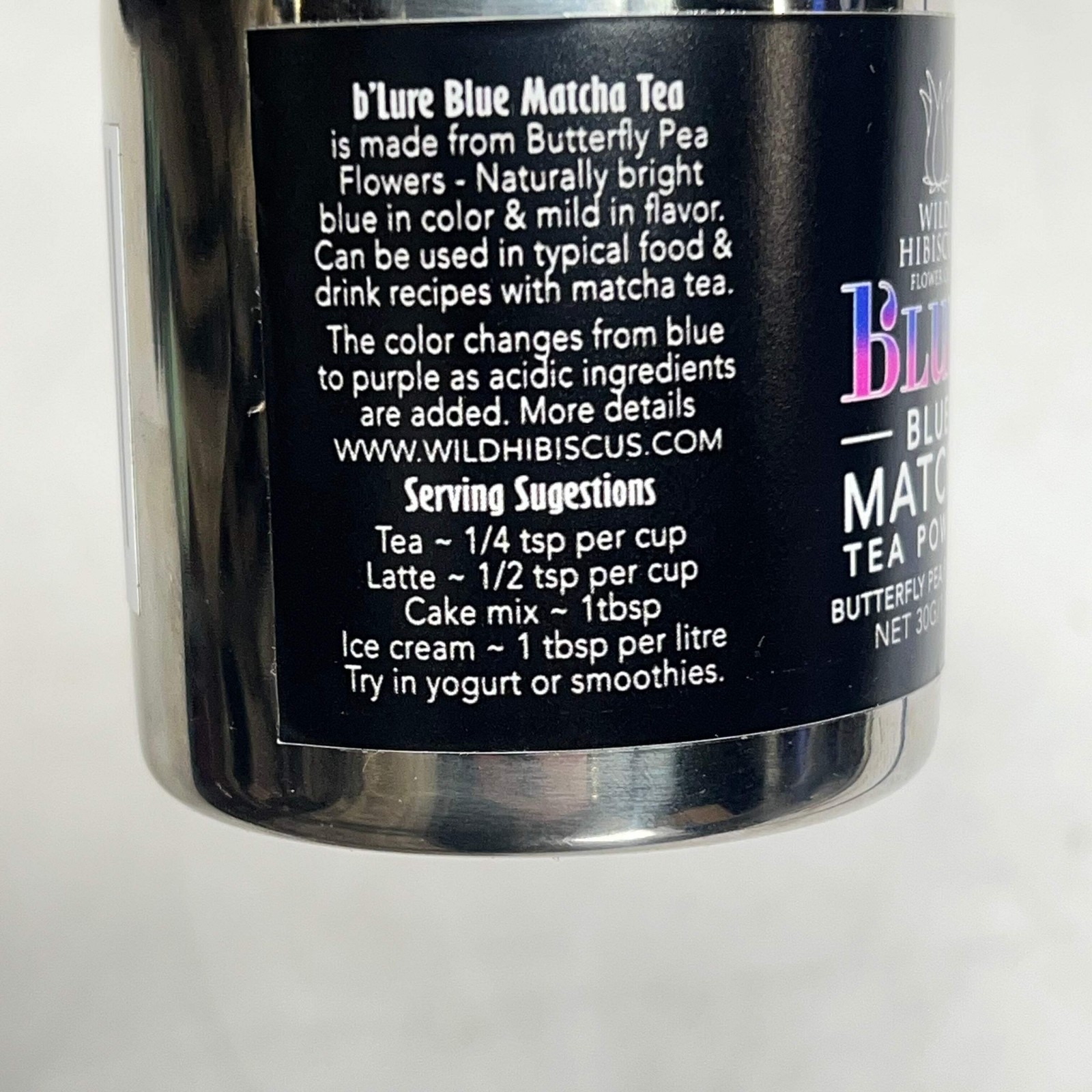 WILD HIBISCUS FLOWER Butterfly Pea Flower Blue Matcha Tea Powder 1.06oz BB 08/|2