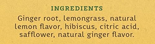 100 Ct Herbal Tea Lemon Ginger Box of Herbal Tea Bags Energy Boost Allergen-Free
