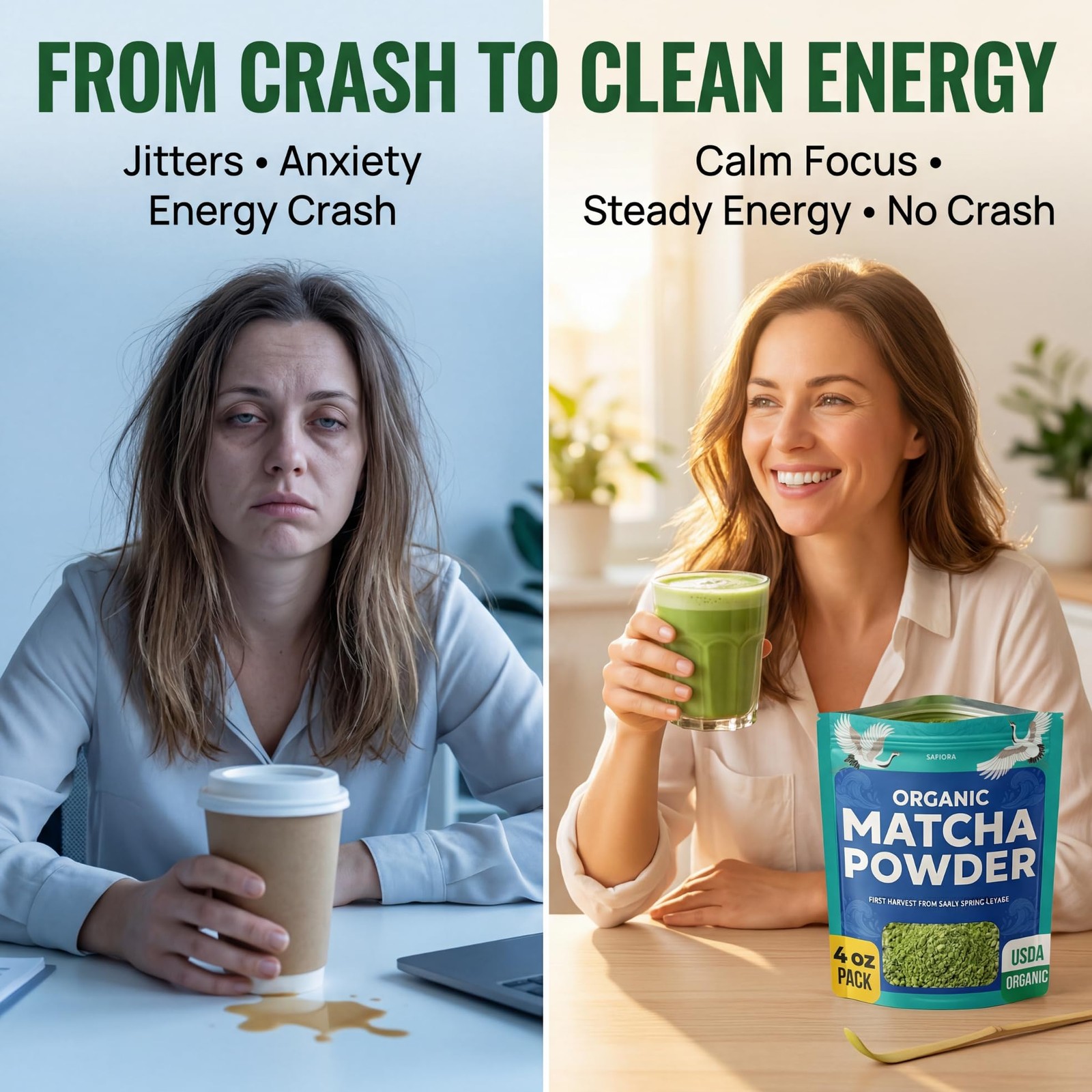 Matcha Powder – Organic Green Tea Powder, Culinary Premium Grade Matcha for L…