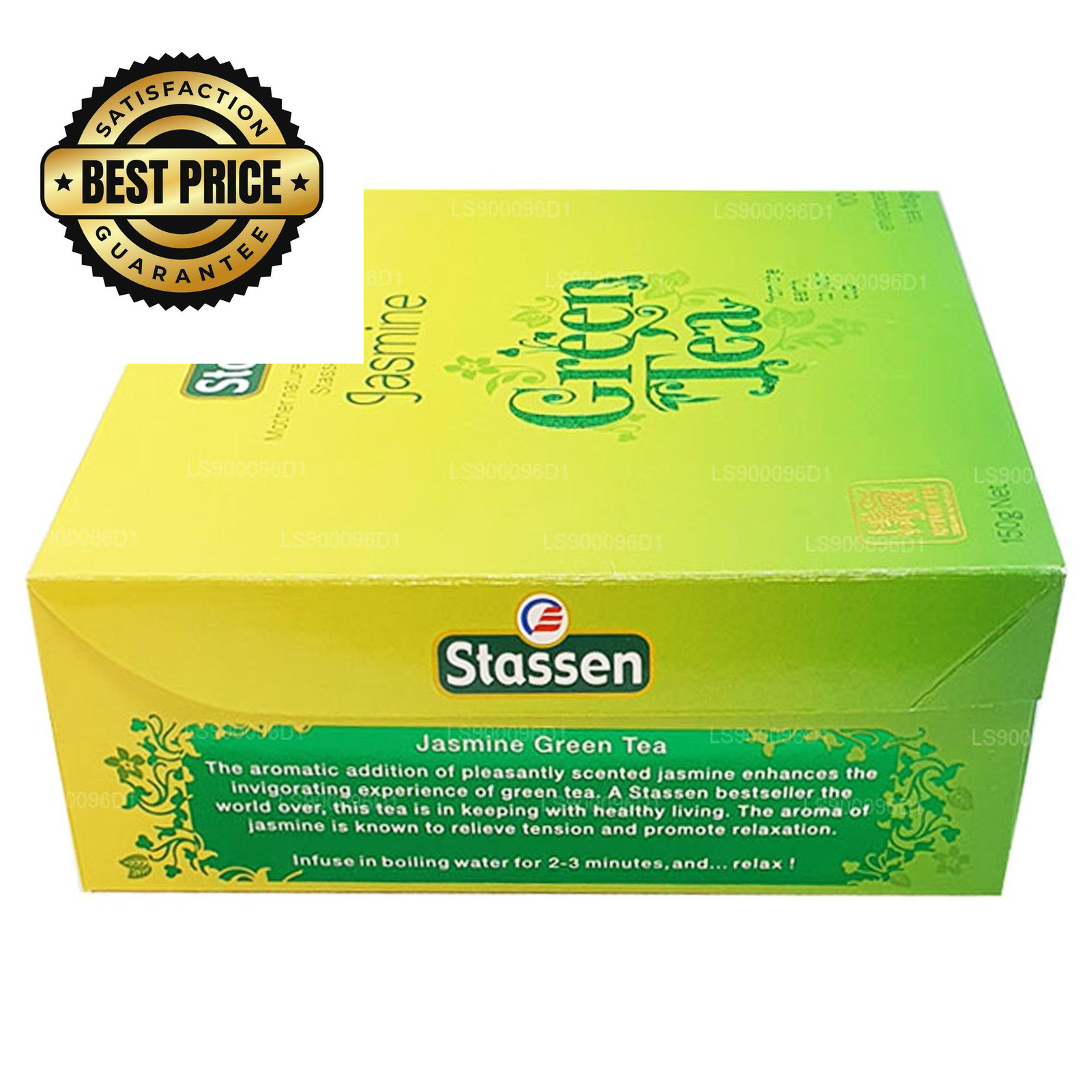 Stassen Pure Jasmine Green Tea, 100 Tea Bags 100 Count (Pack of 1)