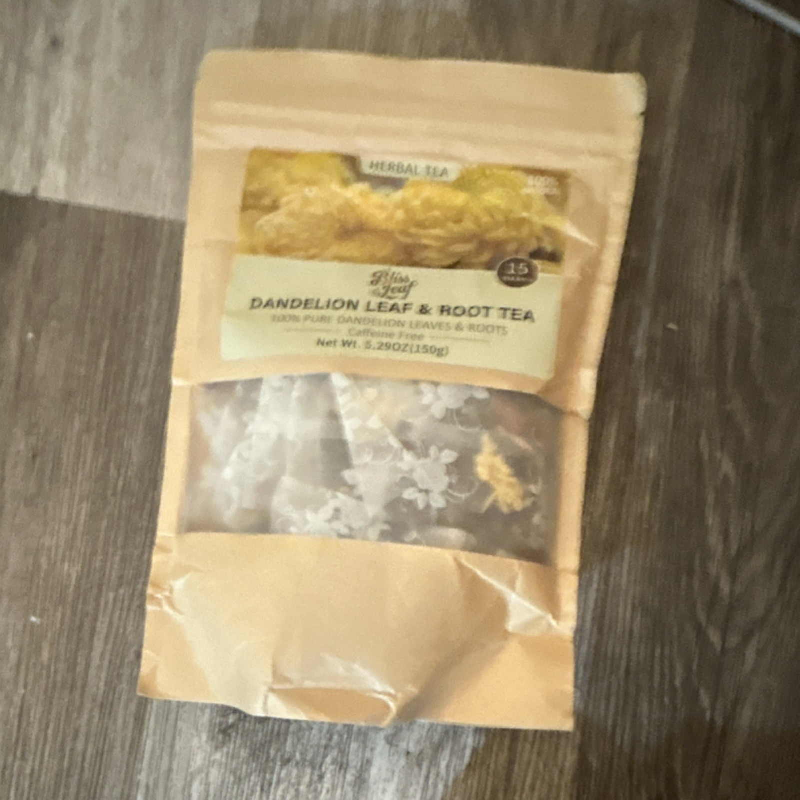 Bliss Leaf Dandelion Leaf & Root Herbal Tea Caffeine Free 15 Bags 5.29oz Pantry