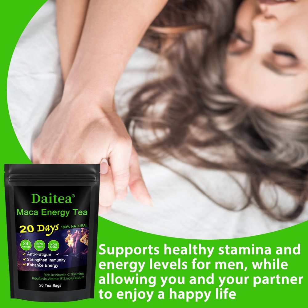 Herbal Maca Energy Tea For Men Strength Boost Natural Male Enhancement Tea