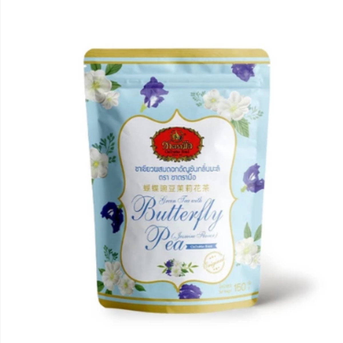 Cha Tra Mue Jasmine Butterfly Pea Herbal Tea 150g Natural ThaiTea Drink Thailand