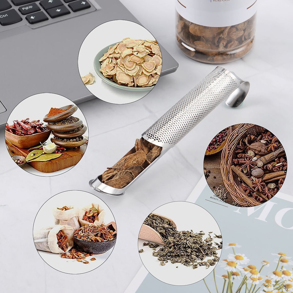 Stainless Steel Tea Strainer TeaBall Infuser Tea Spoon Filter Loose Tea Diffuser