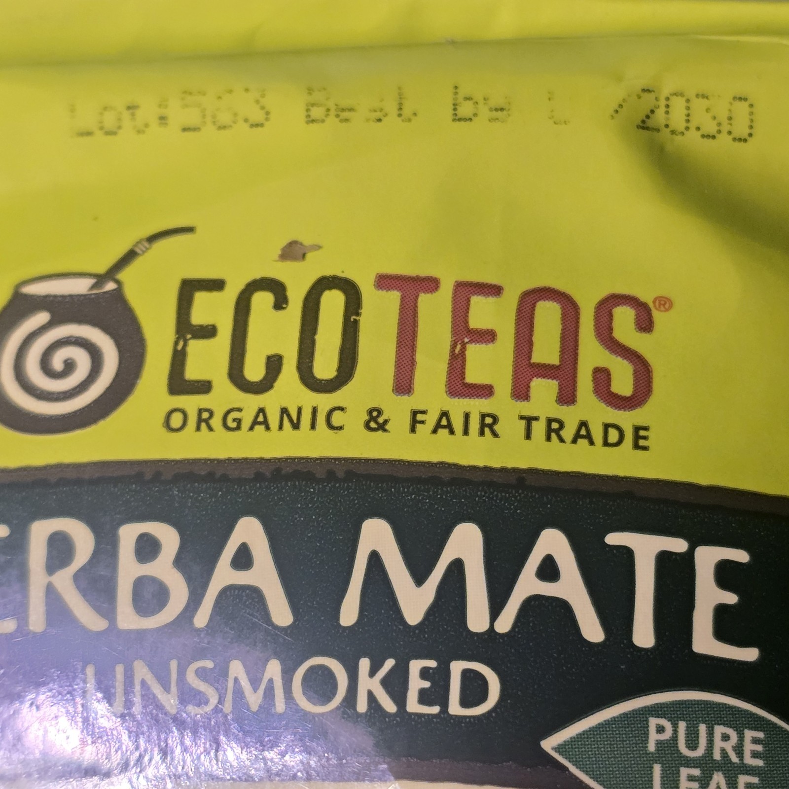 Eco Teas Organic Yerba Mate Green Energy Loose Leaf Tea 1 Lb Exp 2030