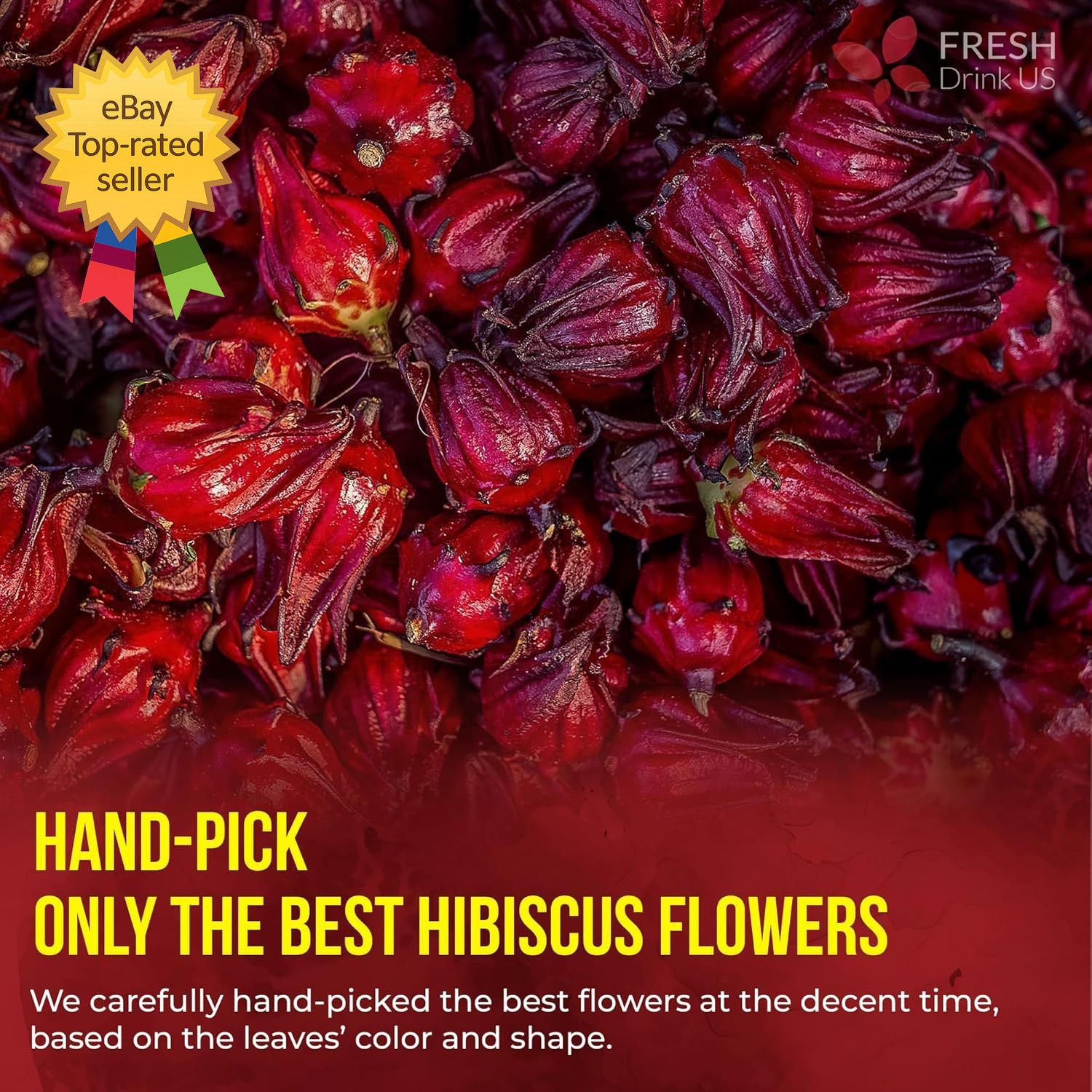 140 Hibiscus Flower Tea Bags Natural Herbal Loose Flower Tea Caffeine Free Vegan
