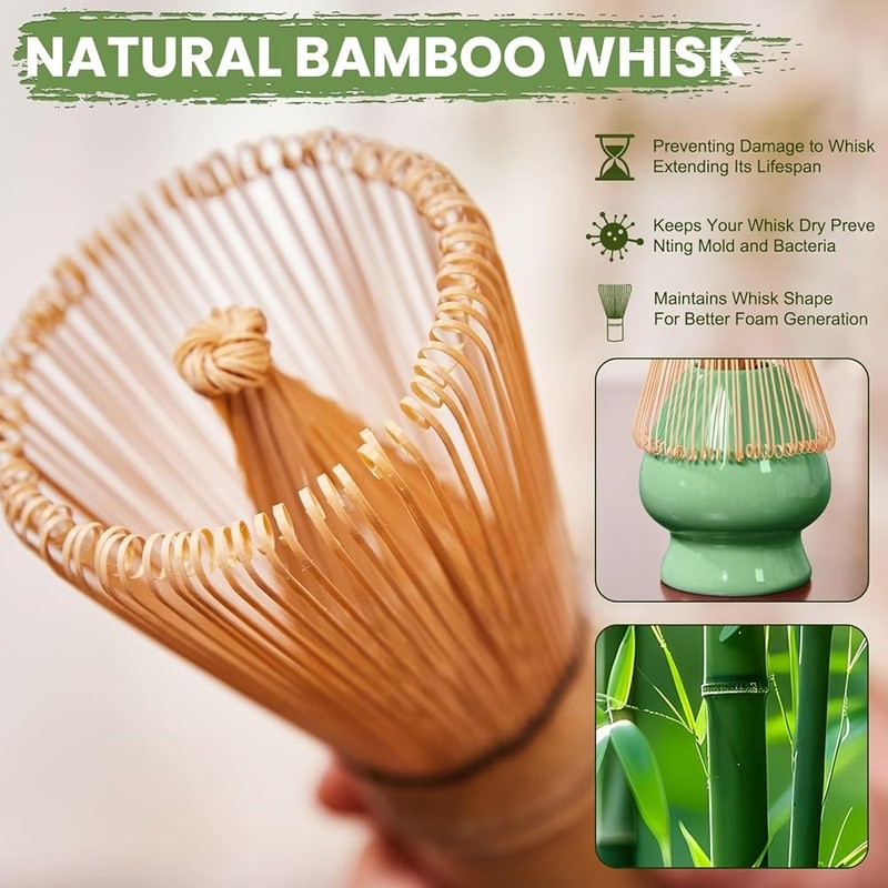 Cherry Blossom Matcha Set Bamboo Whisk Bowl Sifter Gift Authentic Tea Experience