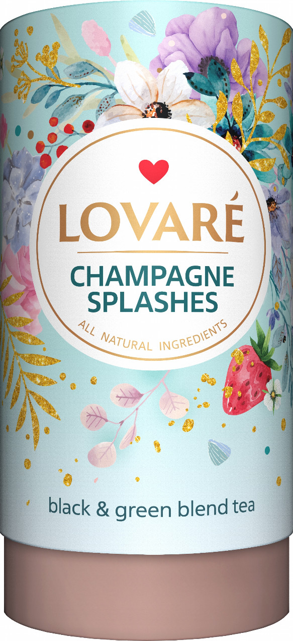 Lovare Splashes of champagne Blend of black & green loose tea 80g GIFT PACKAGING