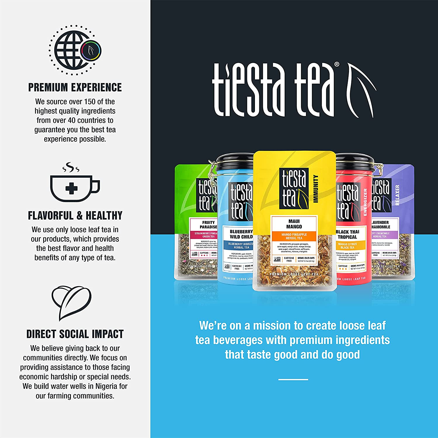 Tiesta Tea – Dried Hibiscus, Loose Leaf, Cut & Sifted Hibiscus Flower, Premium B