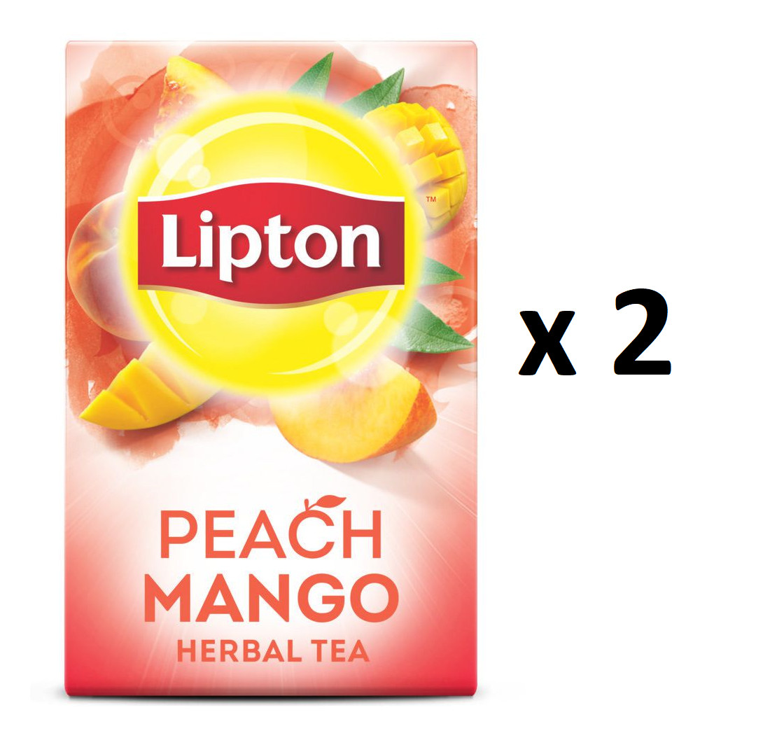 Lipton Peach Mango Herbal Tea (20 Bags Each) – Pack of 2 – FROM CANADA