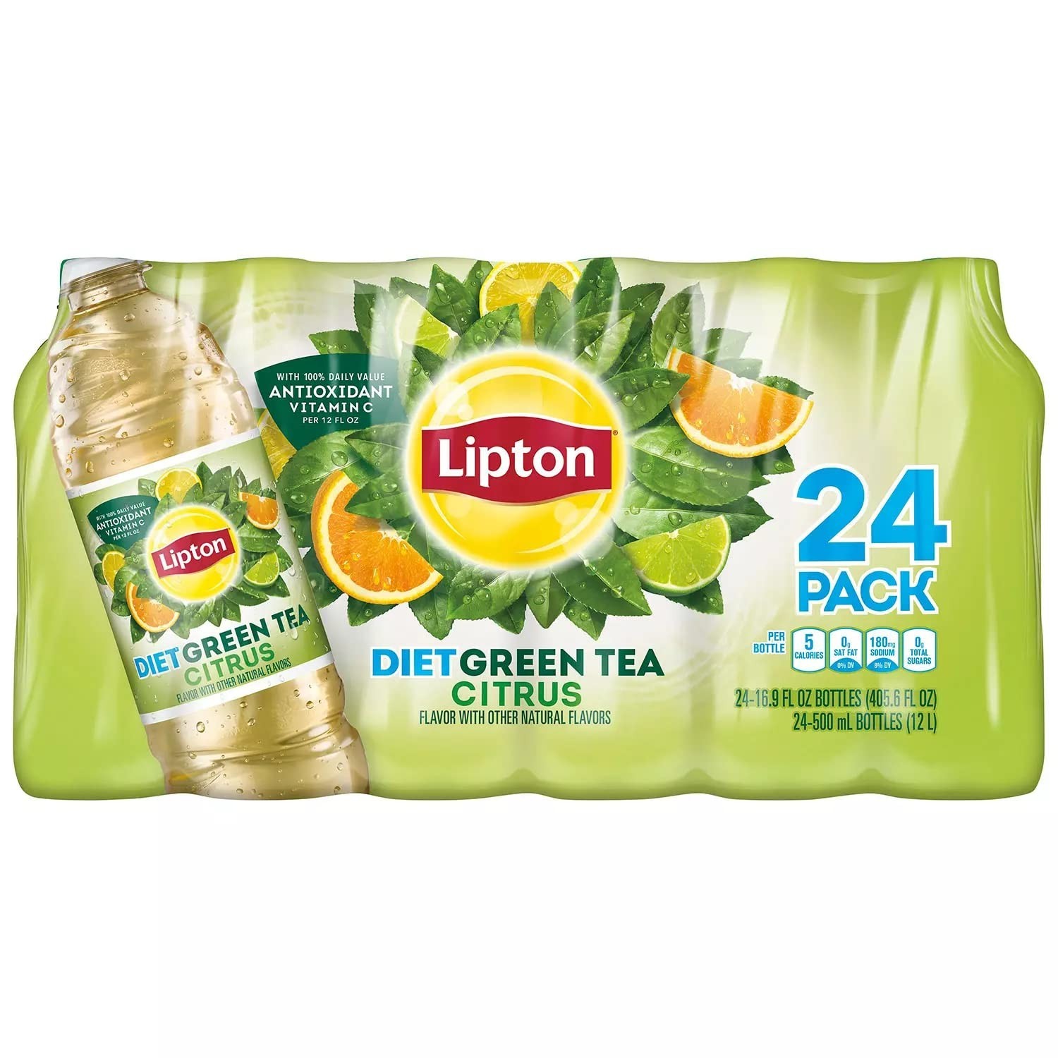 Diet Green Iced Tea Citrus Flavor 24 Pack 500ml Bottles