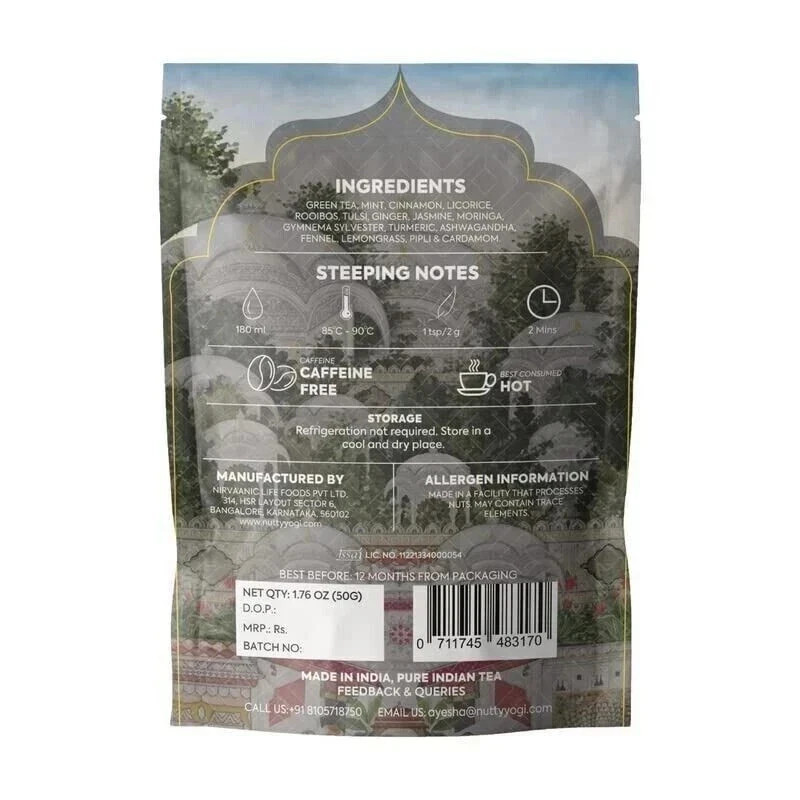 Nutty Yogi Energy Tea 50g Free Shipping World wide