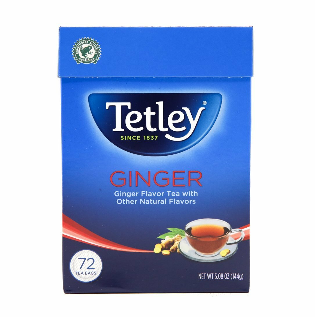 Tetley Ginger Flavor Tea Bags 72 Tea Bags 5.08oz (144g)