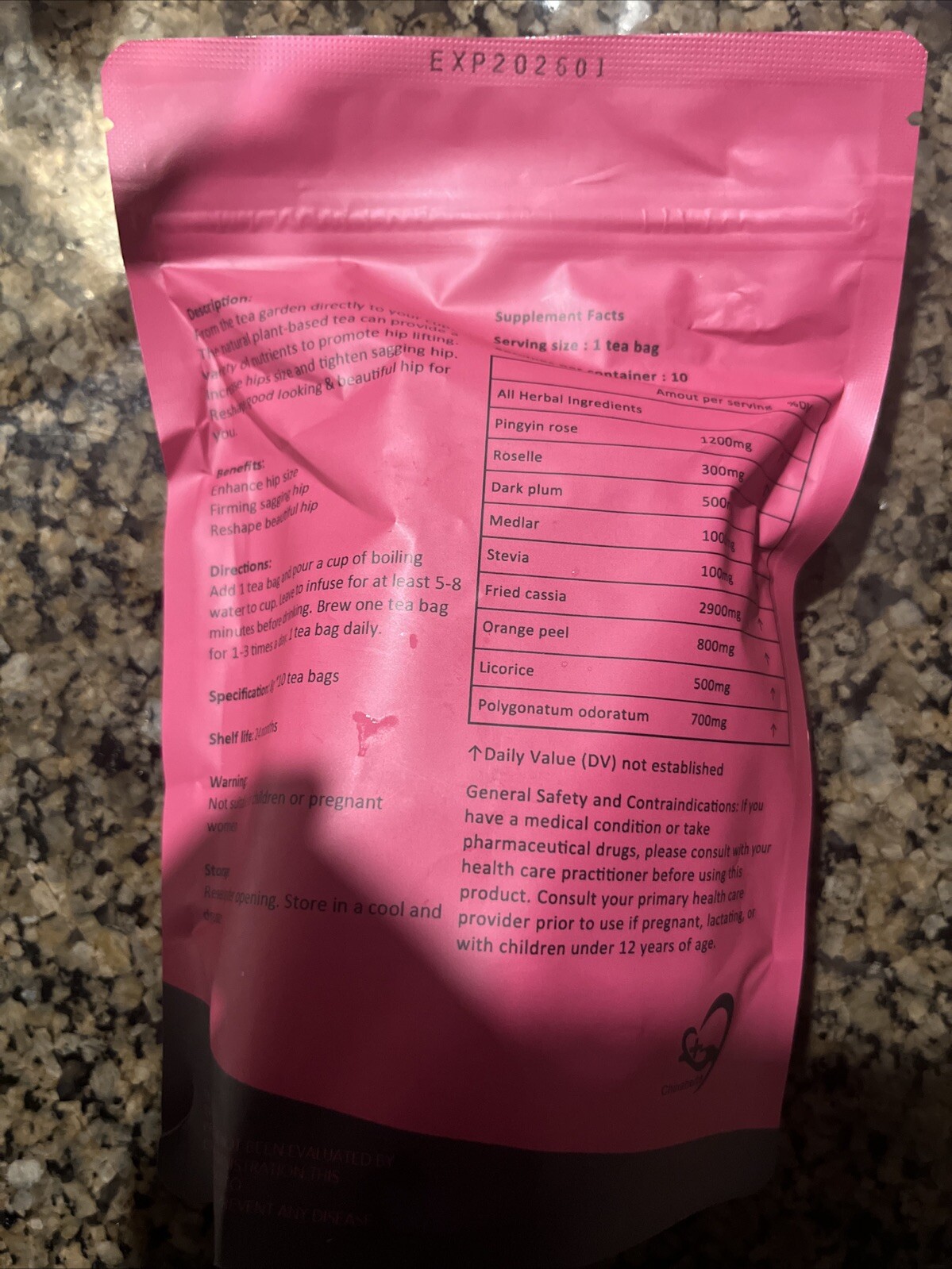 Hip Big Butt Tea Enhancement Buttock Firming Abundant Supplements Herbal Tea