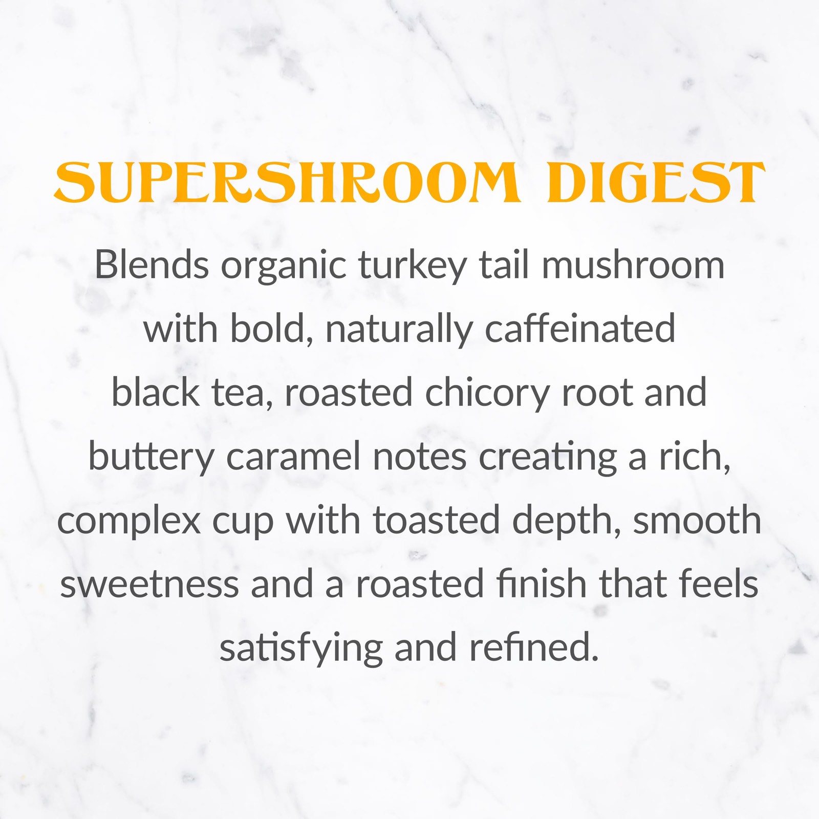 SuperShroom Digest Turkey Tail Black Tea, Organic Chicory and Caramel Notes, …