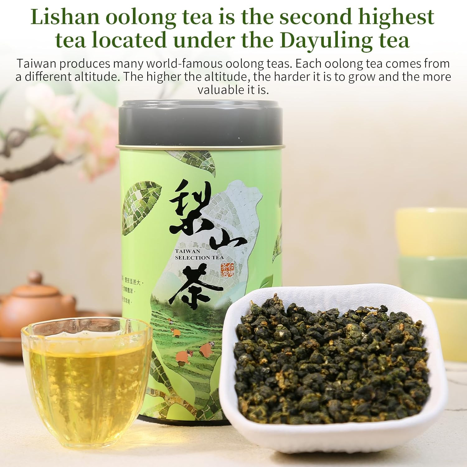 Lishan Oolong Tea Taiwan High Mountain Oolong Tea Loose Leaf Taiwan Lishan Tea