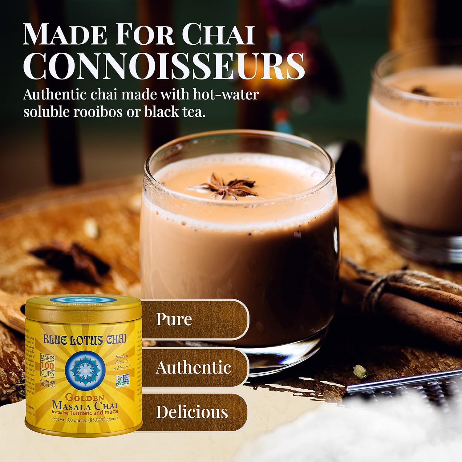 Blue Lotus Chai – Golden Masala Flavor
