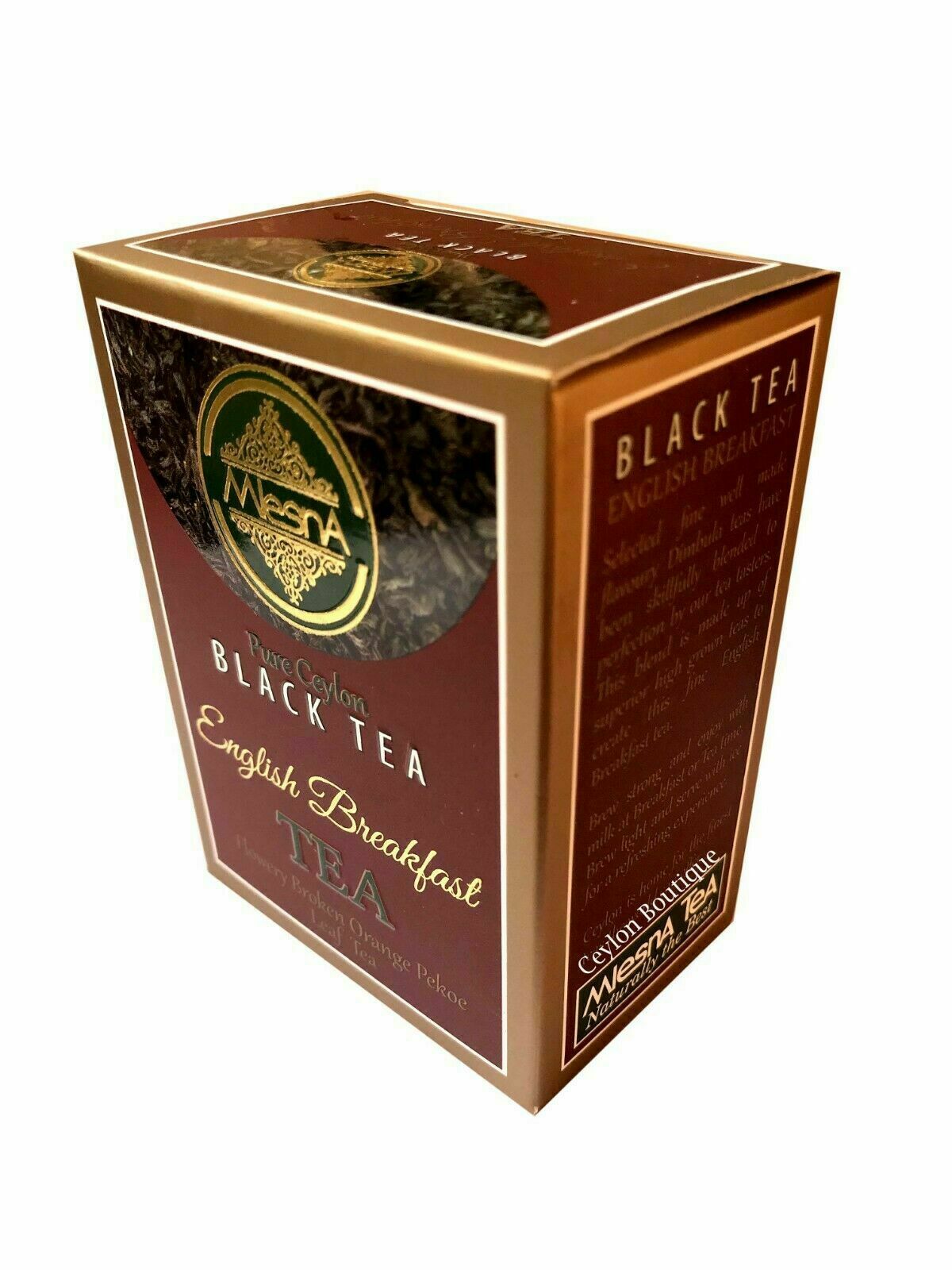 Mlesna Pure Ceylon English Breakfast Tea – 100g (3.5Oz)- FBOP Leaf Tea