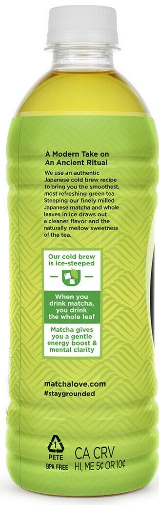Matcha Love Organic Cold Brew Cucumber+ Mint Matcha Green Tea 15.9oz (Pack of 6)