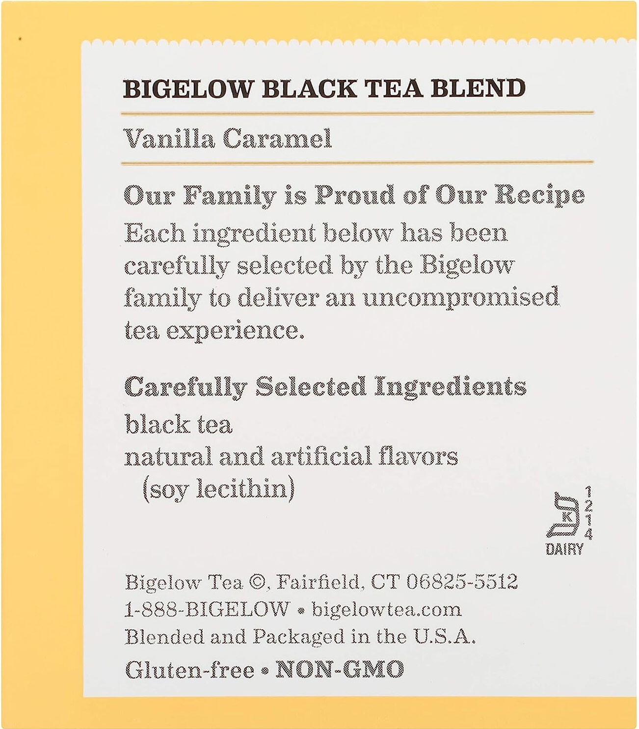 Bigelow Vanilla Caramel Black Tea – 20 tea bags