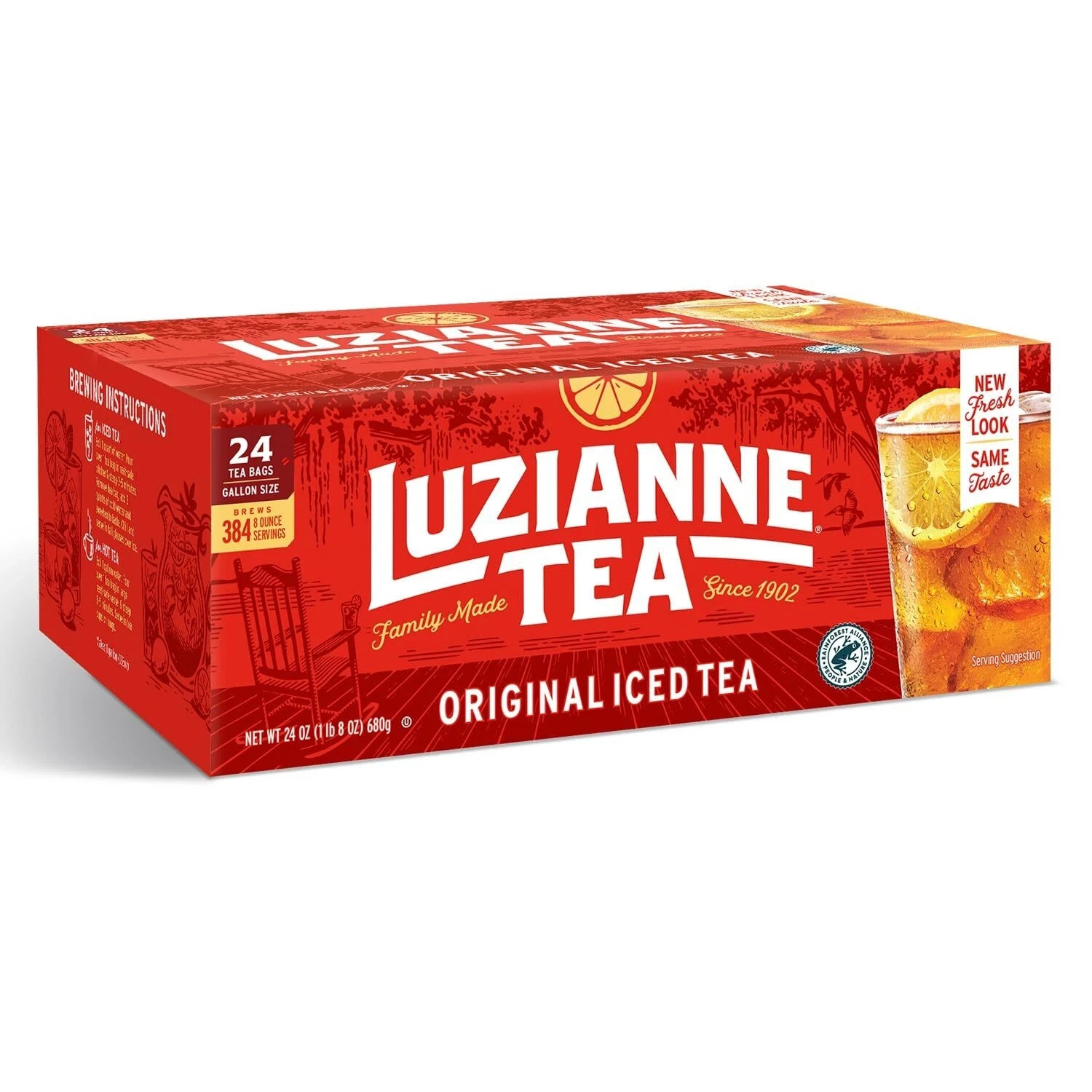 Luzianne Unsweetened Iced Tea Bags, Gallon Size, 24 Count (Pack of 1)