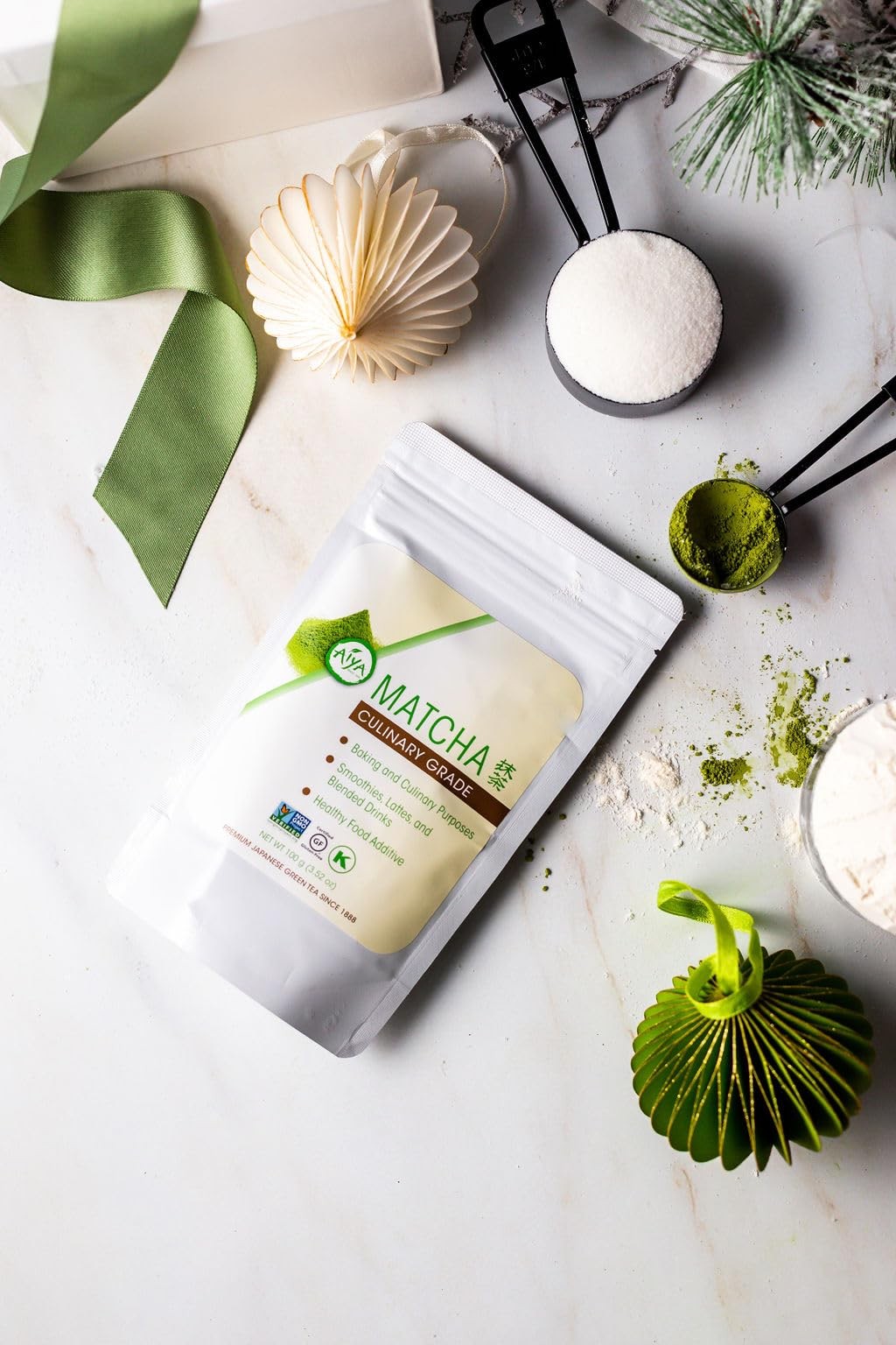 Aiya Authentic Japanese Origin Culinary Grade Matcha Green Tea Powder, 100g …