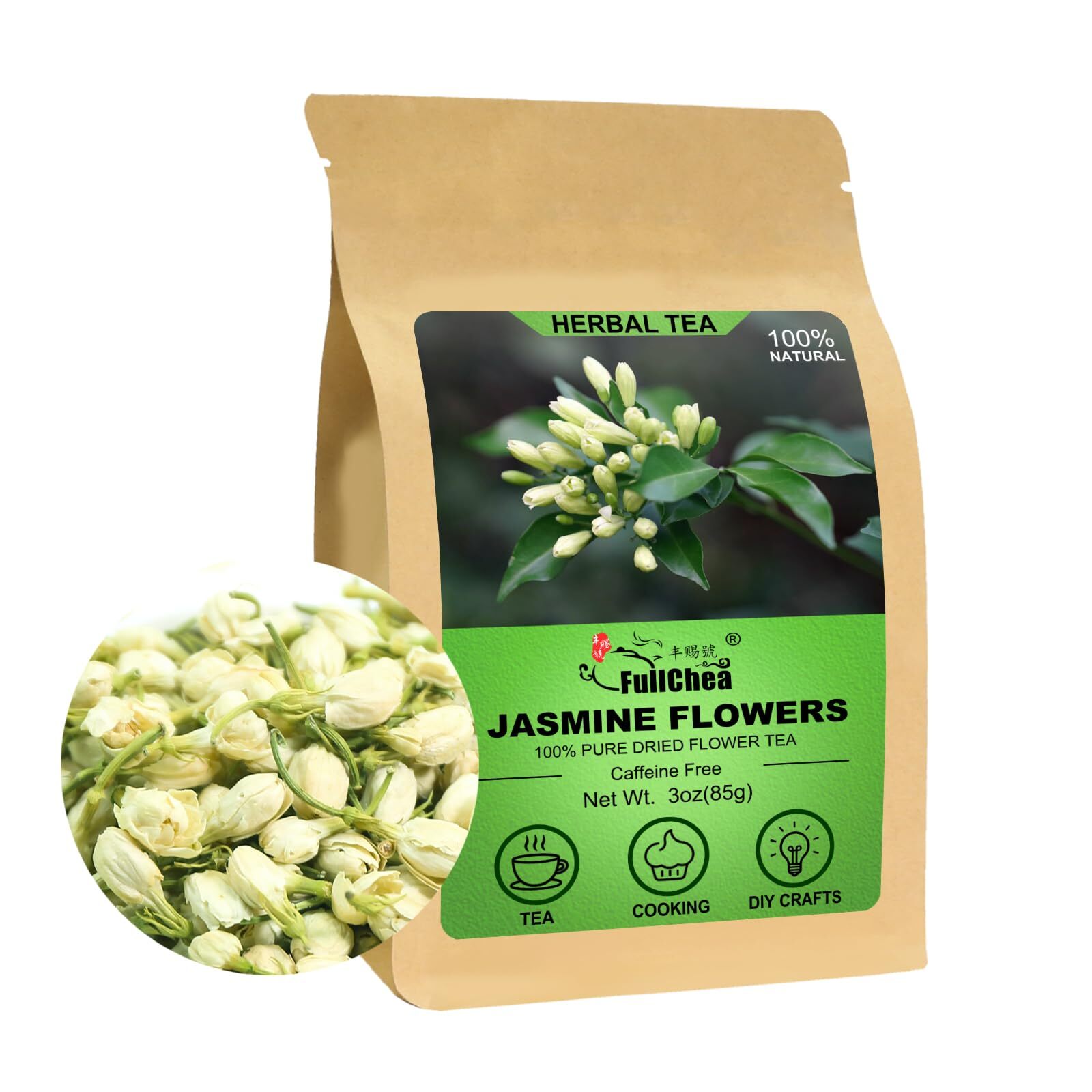 – Dried Jasmine Flowers 3oz/85g – Premium Edible Flowers Whole Buds – Non-GMO…