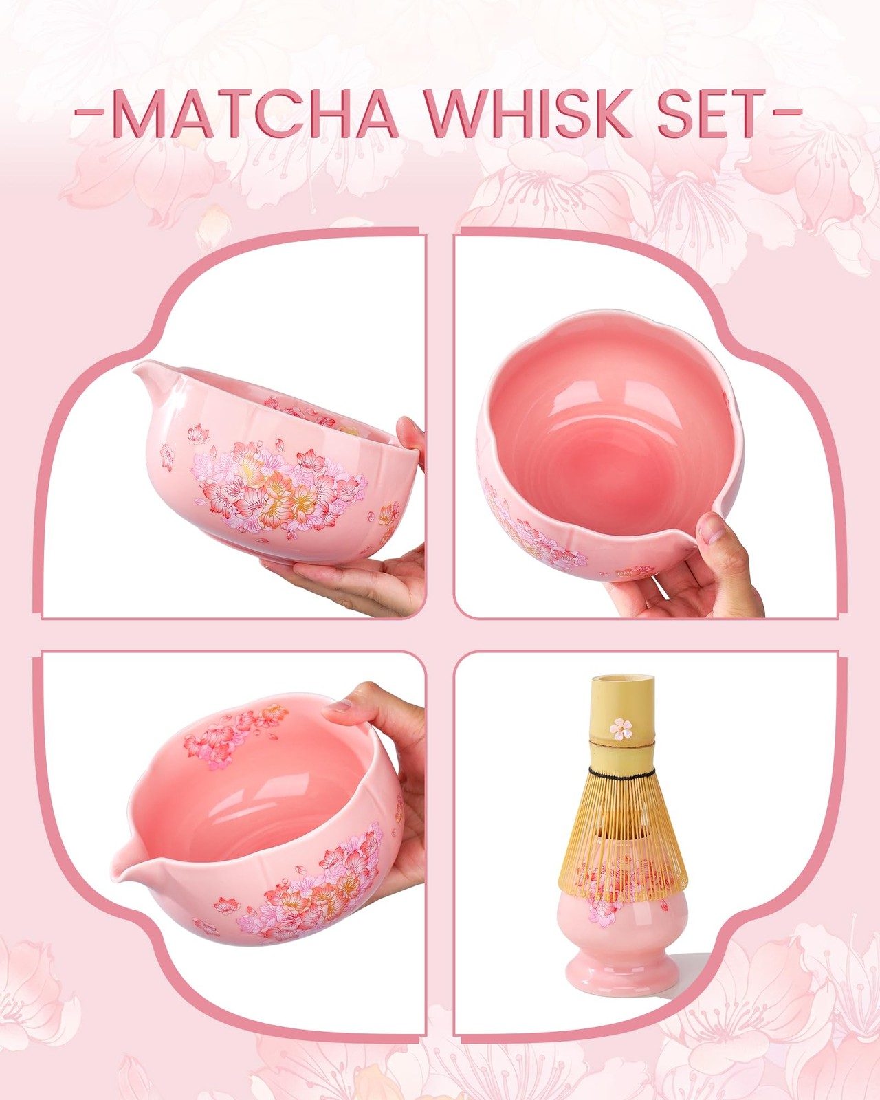 TEAYAMI Matcha Whisk Set, 6pcs Matcha Kit Includes Large Matcha Bowl, Bamboo …