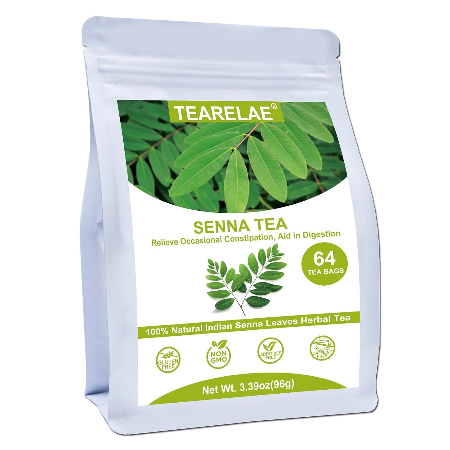 TEARELAE – Senna Tea – 1.5g x 64 Count Leaves 64 (Pack of 1)