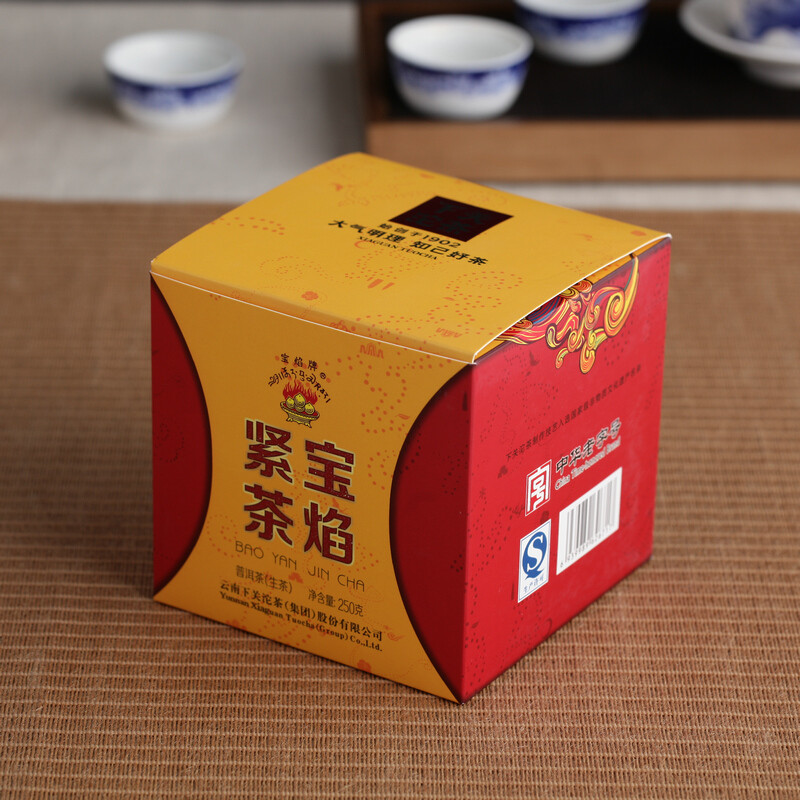 2015 YR Xiaguan Flame Tibetan Bao Yan Jin Cha Mushroom Shaped Pu’er Tea 250g Raw