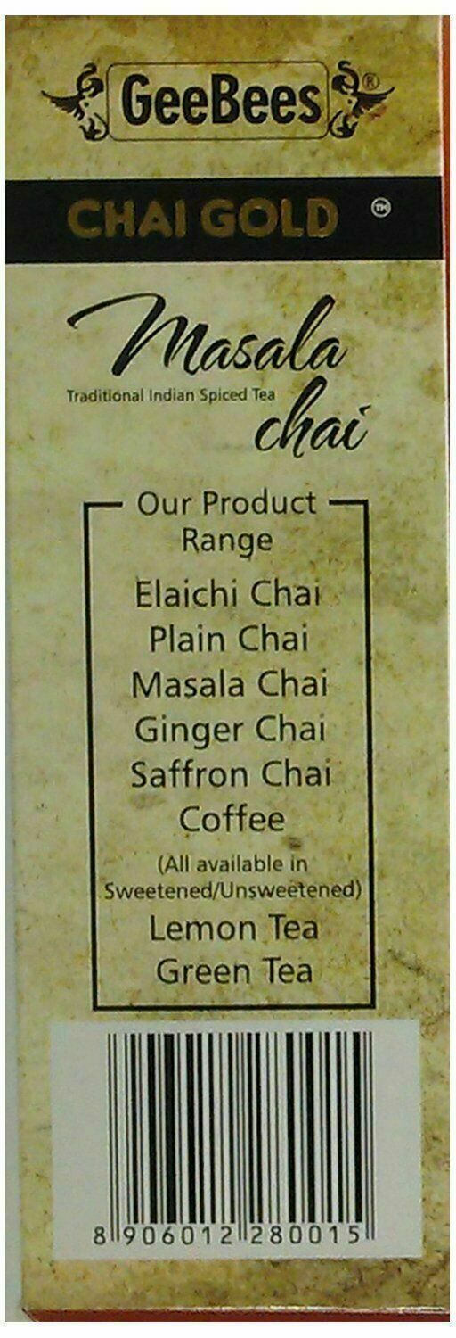 Geebees Chai Gold Instant Premix Masala Tea Sweetened – 140 Grams