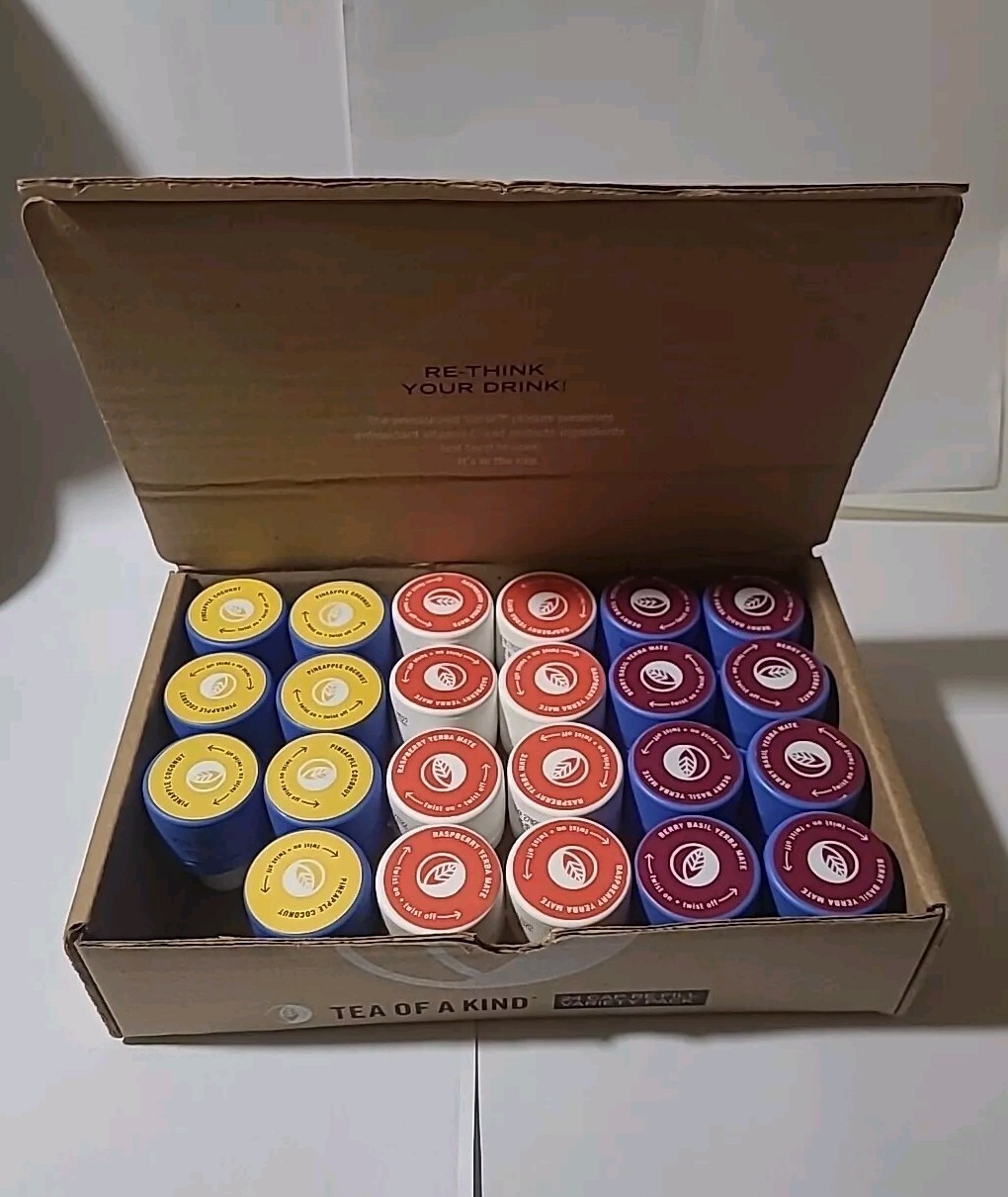 23 Variety Pack TEA Cap Refills For Toak Bottles Pineapple Coconut Raspberry