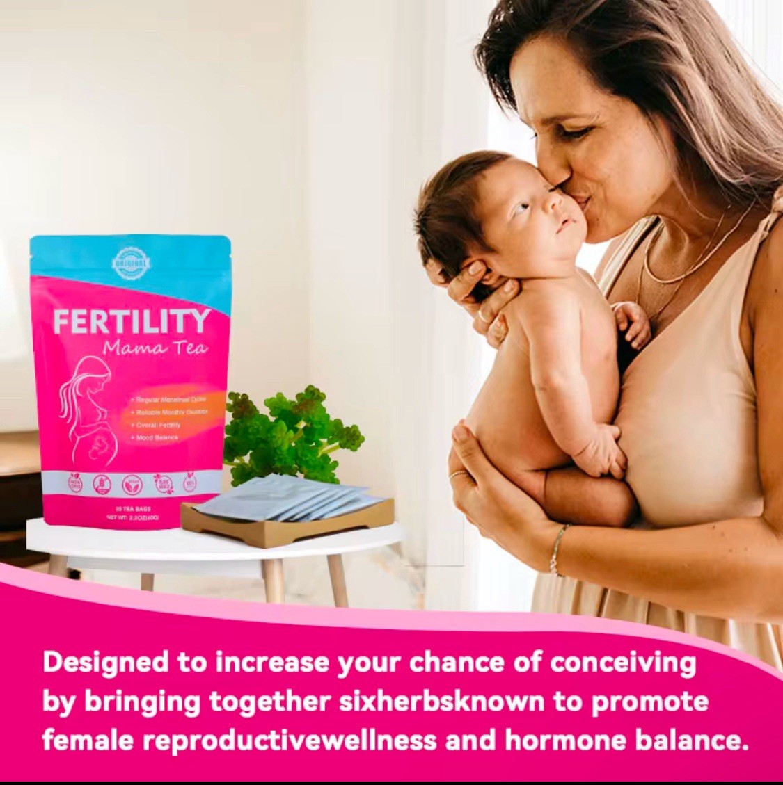 Natural Female Fertility Tea for Preconception Pregnancy Get Pregnant