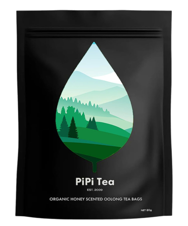 PiPi Tea Organic Oolong Bags – Whole Leaf, 20 (4g Each) 20