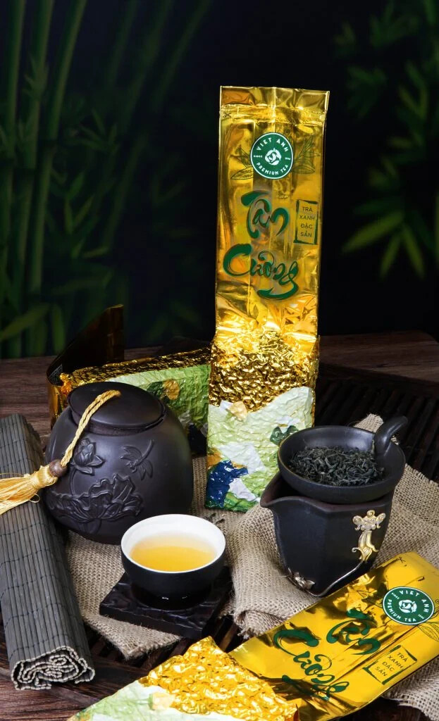 Viet Anh Tea -Tan Cuong Green Tea Bag 150g High Quality Trà Xanh Tân Cương
