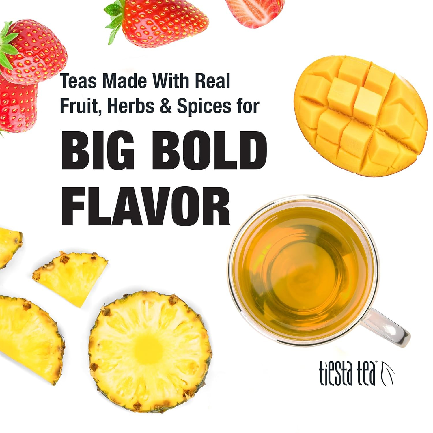 Tiesta Tea – Fruity Paradise, Loose Leaf, Strawberry Pineapple Green Tea, Premiu