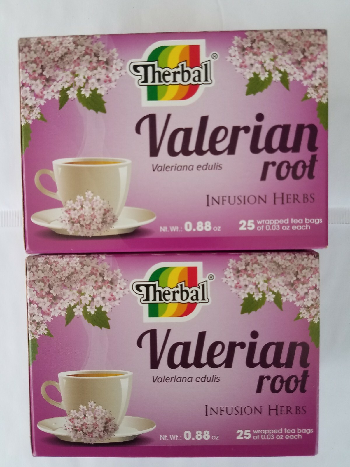 2 pack of Therbal Valerian Root Tea 25 wrapped bags each 07/2024 New and Fresh