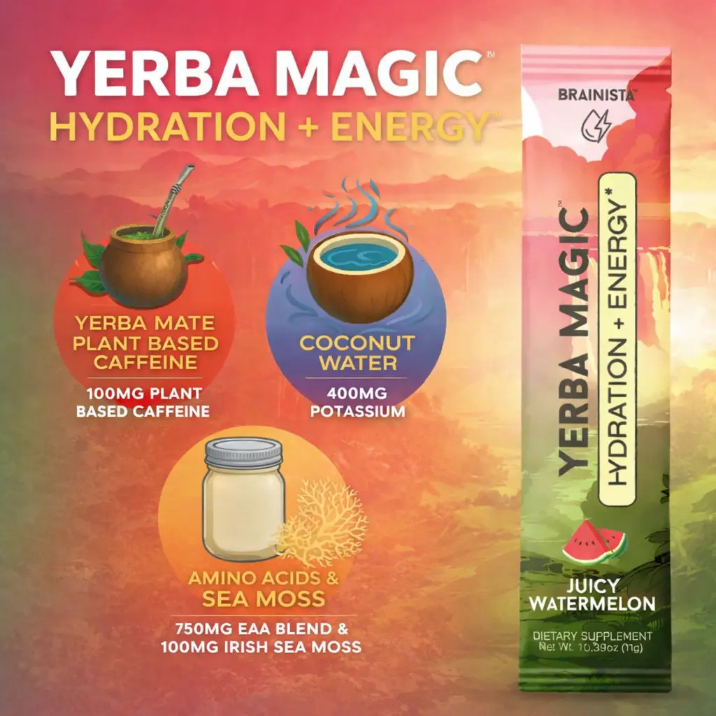 Yerba Magic Instant Yerba Mate – Natural Energy & Clarity –30 Servings,