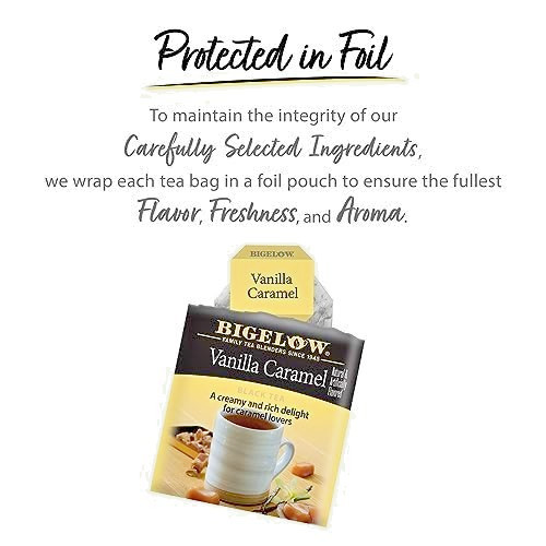 Bigelow Vanilla Caramel Black Tea – 18 Per Box – (3) Boxes Total