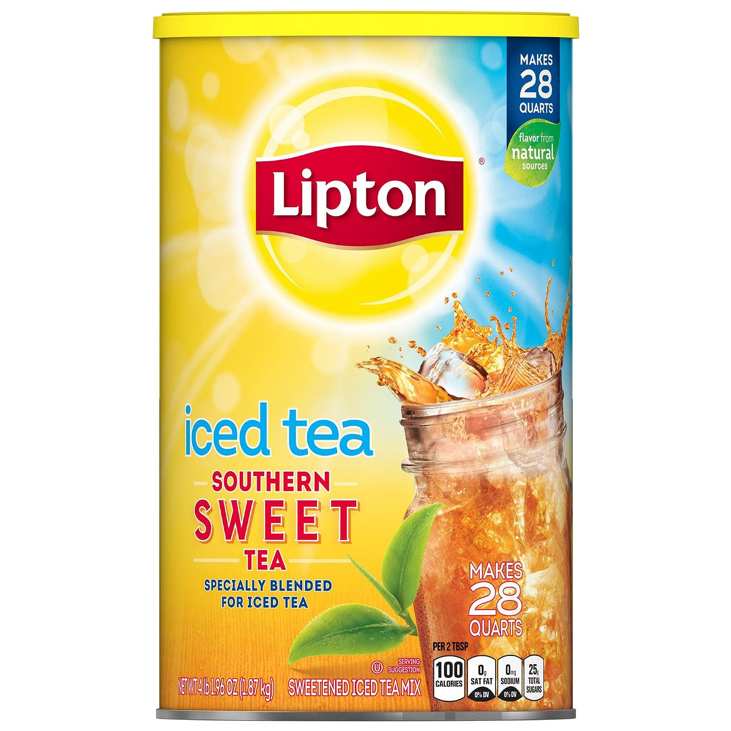 Lipton Southern Sweet Iced Tea Mix, Makes 28 Quarts, 1 Pack