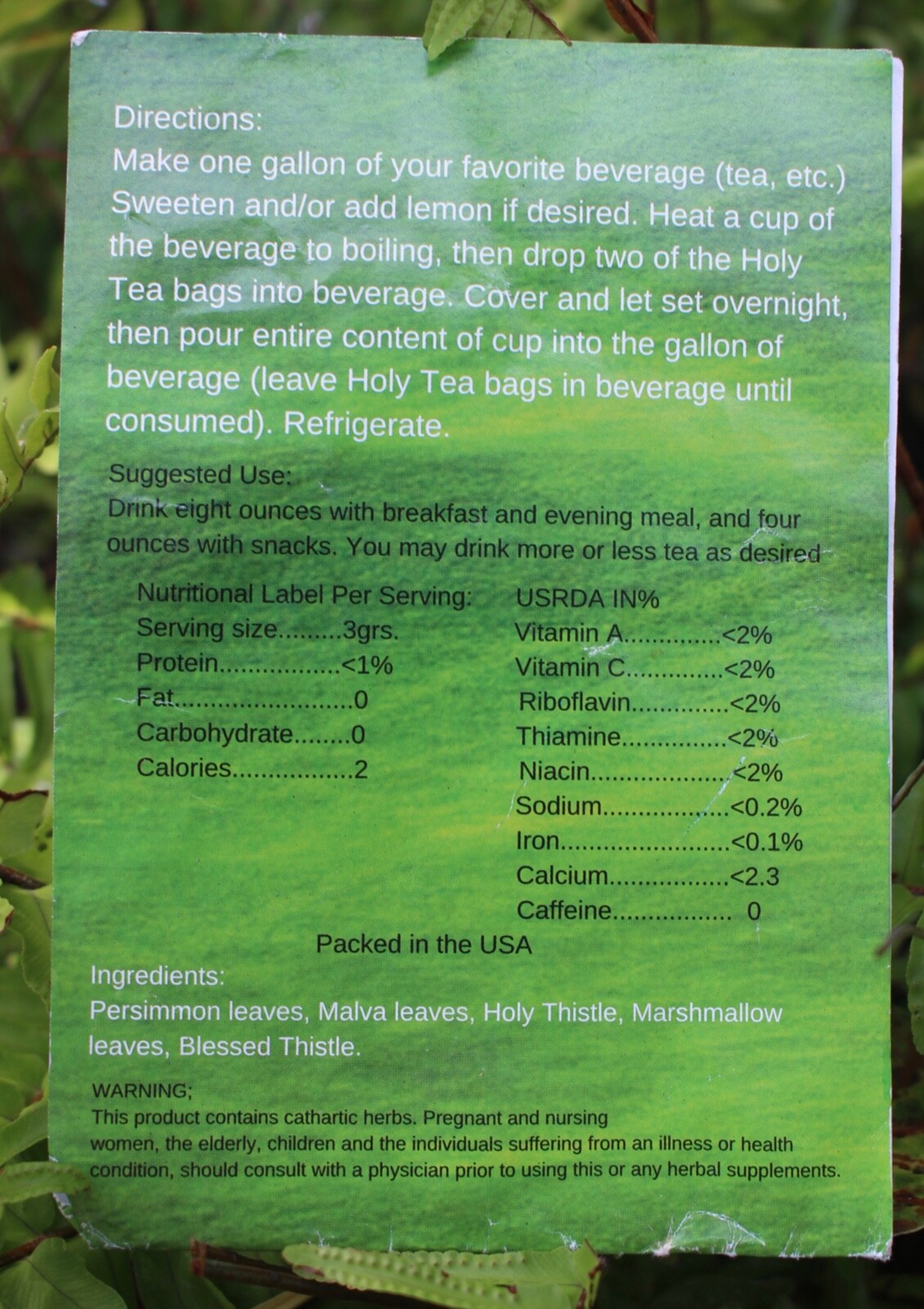 Dr Miller’s Original Youthin™ Holy Tea Detox 24 teabags $44.00