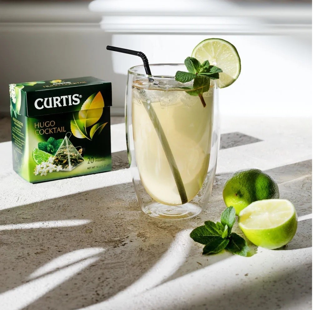 3 x CURTIS Hugo Cocktail Green Tea Lime Mint Flavor Teabags 20 Ct.