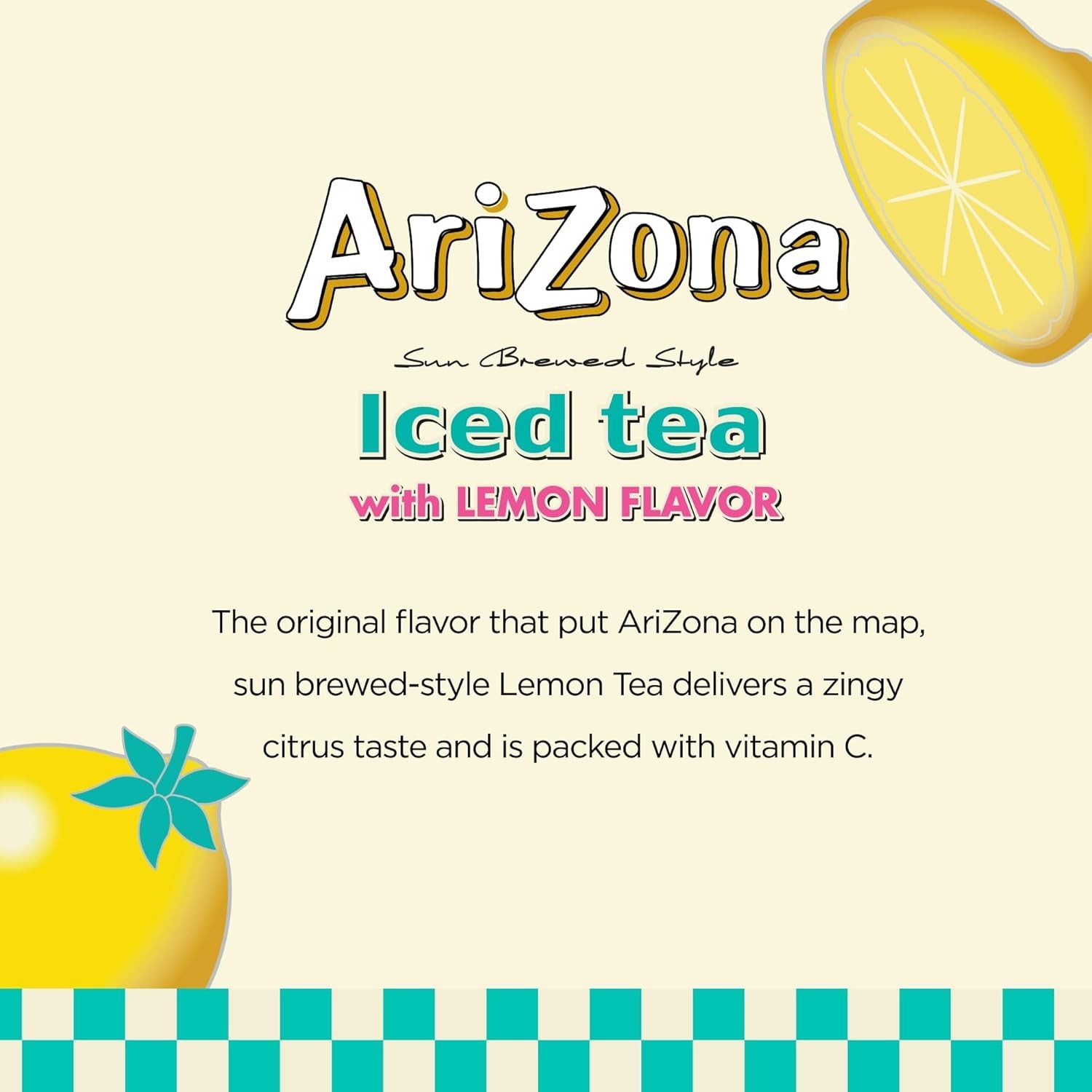 Pack of 12 Lemon Bottled Tea 16 Fl Oz Low Caffeine Herbal Drink