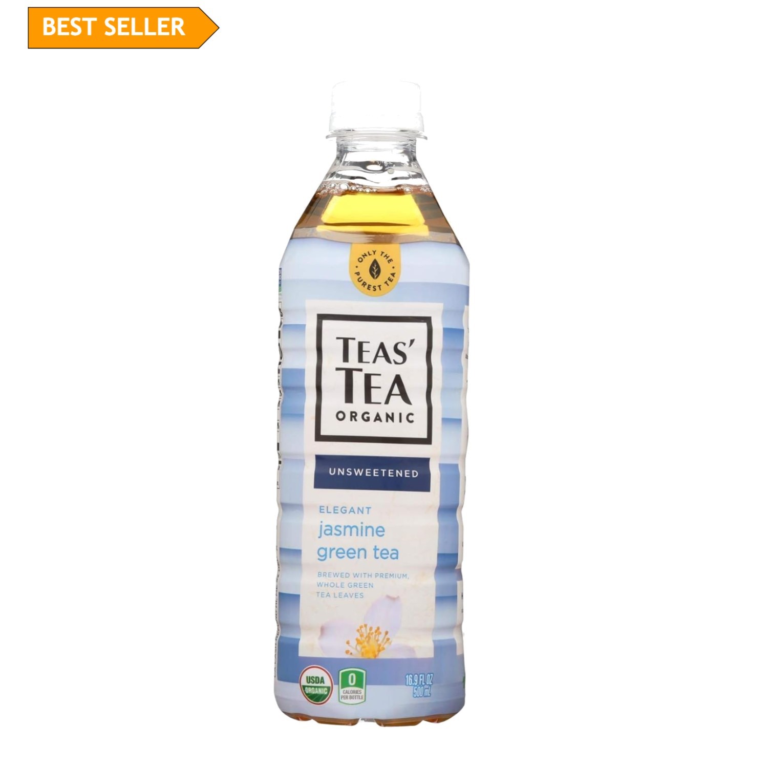 USDA Organic Jasmine Green Tea – 16.9 Fl Oz, High Caffeine & Zero Calorie